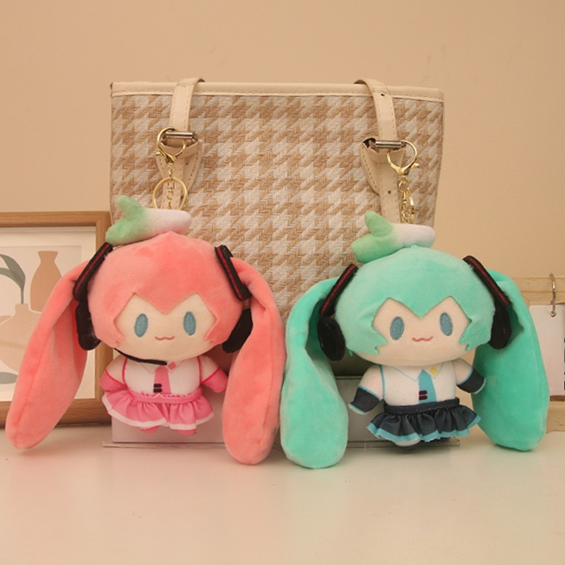 Anime Cosplay Miku - ตุ๊กตาห้อยพวงกุญแจฮัตสึเนะ มิคุ น่ารัก ของสะสมอนิเมะ ของตกแต่งกระเป๋า ของขวัญสำหรับแฟนสาว
