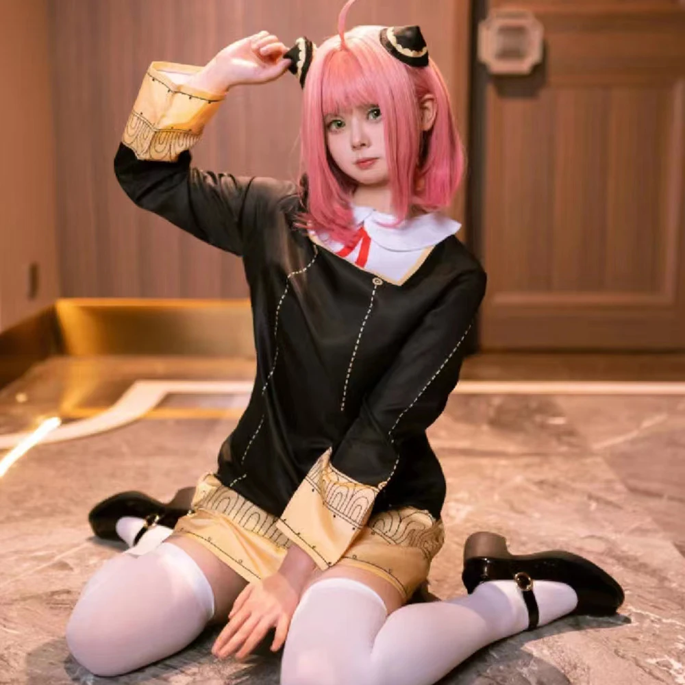 Anime Cosplay Anya - อะนิเมะSPY X FAMILY Anyaคอสเพลย์เครื่องแต่งกายน่ารักสาวชุดเครื่องแบบคริสต์มาสวันเกิดCarnival Partyบทบาทเล่นชุดของขวัญ