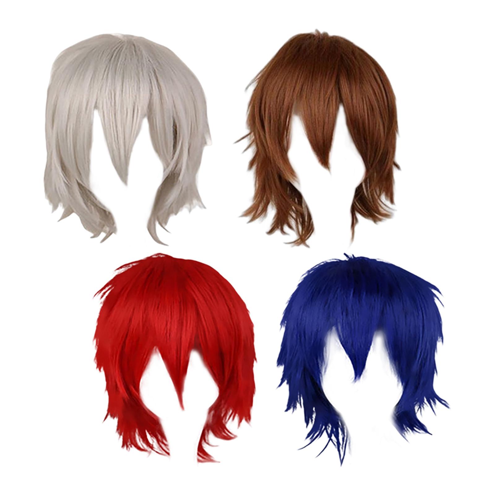 Cosplay Anime Basic - คอสเพลย์วิกผมสั้น, อะนิเมะแบบชั้นพื้นฐานทนแหลมแฟชั่น, สำหรับปาร์ตี้เครื่องแต่งกายคอสเพลย์ผู้ชายชาย