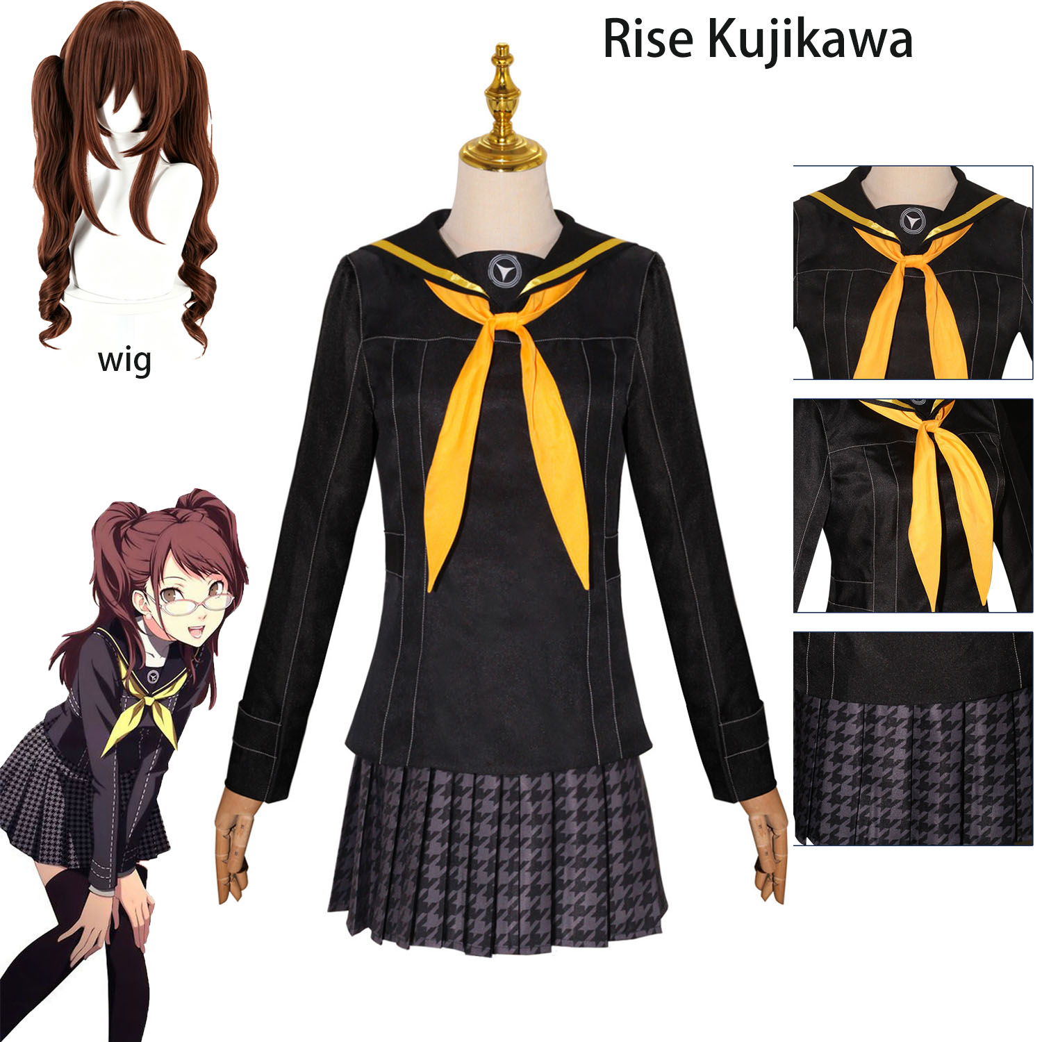 Anime Cosplay Duo - เกมเพอร์โซน่า 4 โกลเด้น ไรส์ คุจิกาวะ คอส