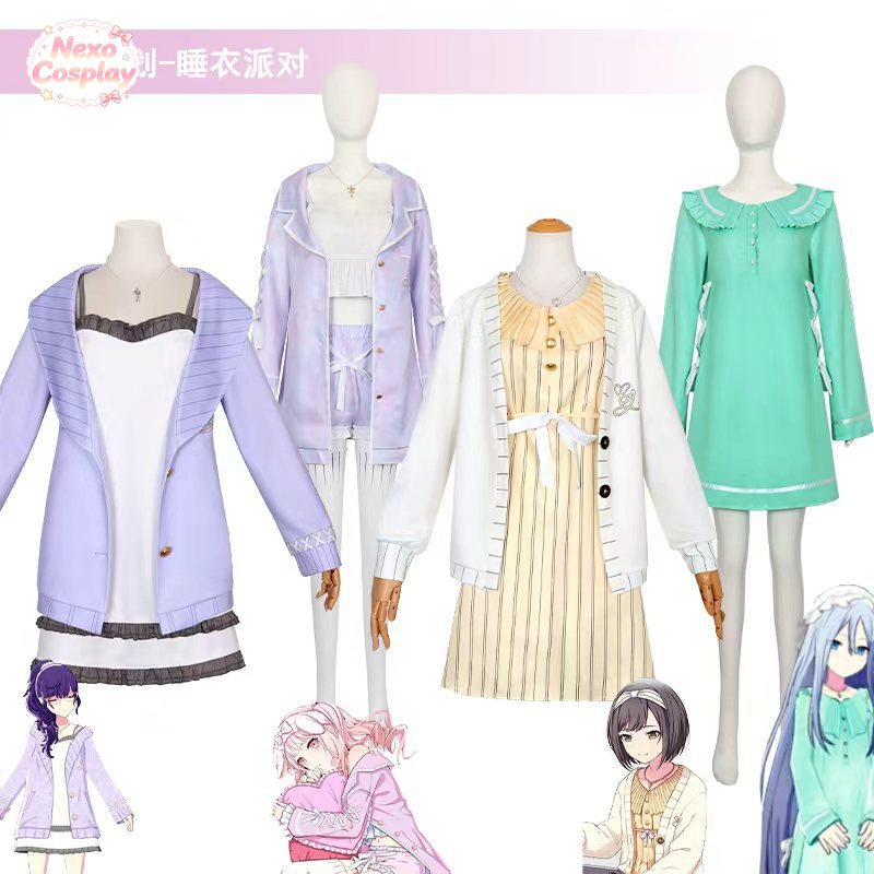 Anime Cosplay Miku - มิกุ: เวทีสีสันสดใส! ชุดคอสเพลย์และชุดนอนของคานาเดะ โยอิซากิ มิซึกิ อากิยามะ