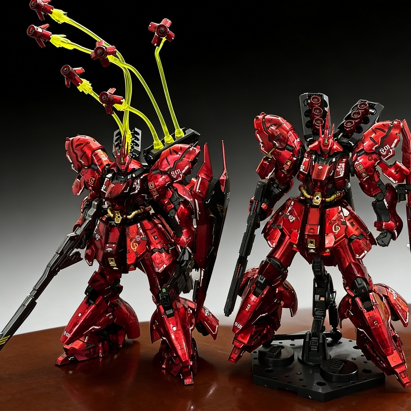 Bandai Gundam Rg - STAR RG 1/144 Sazabi Electroplated Clear