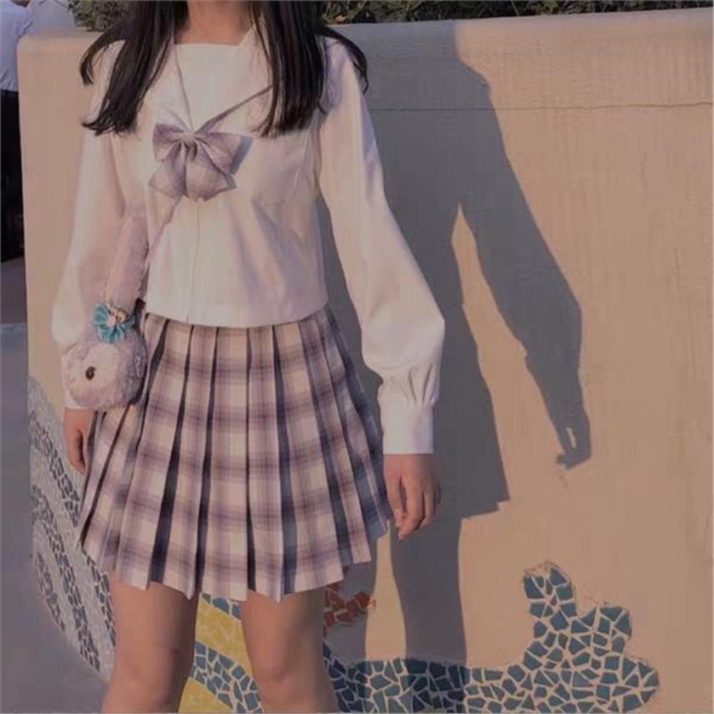 เสื้อนักเรียน JK สีขาว แขนยาว/ - Cosplay Anime Basic บทวิจารณ์และราคา