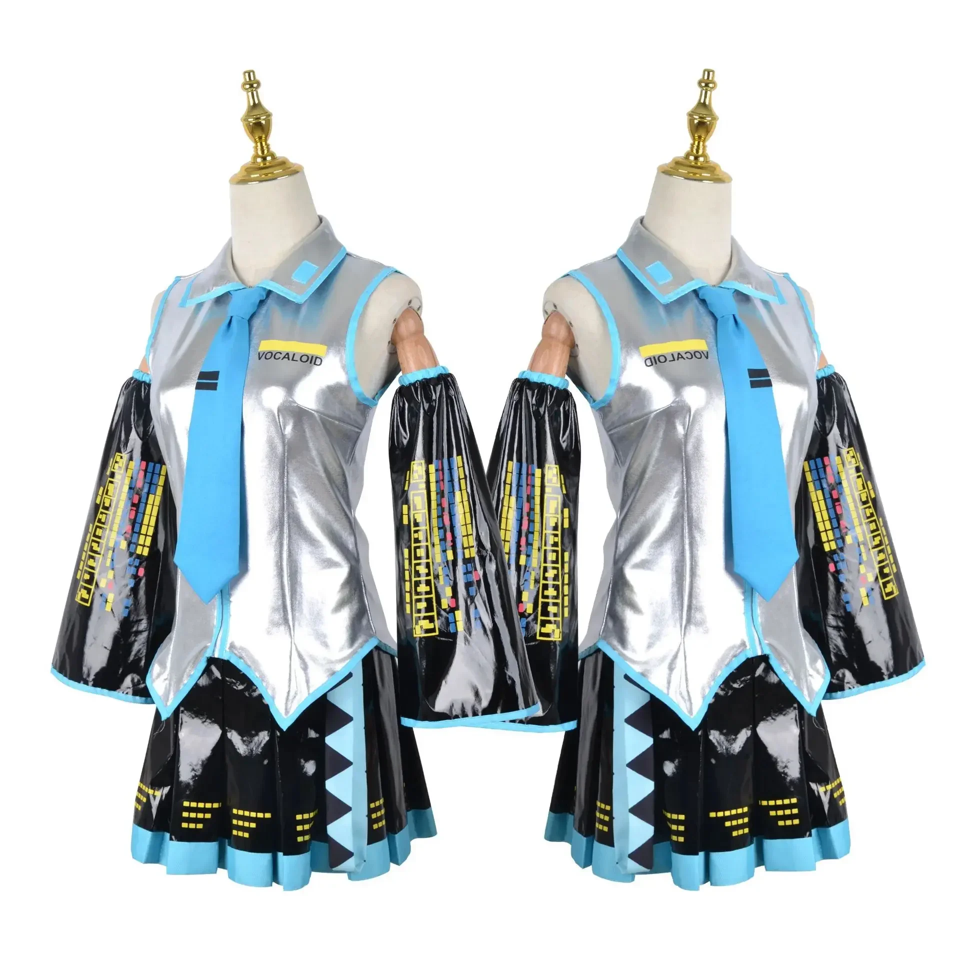 ชุดคอสเพลย์ครบชุด ทำจากหนังสีเ - Anime Cosplay Miku บทวิจารณ์และราคา