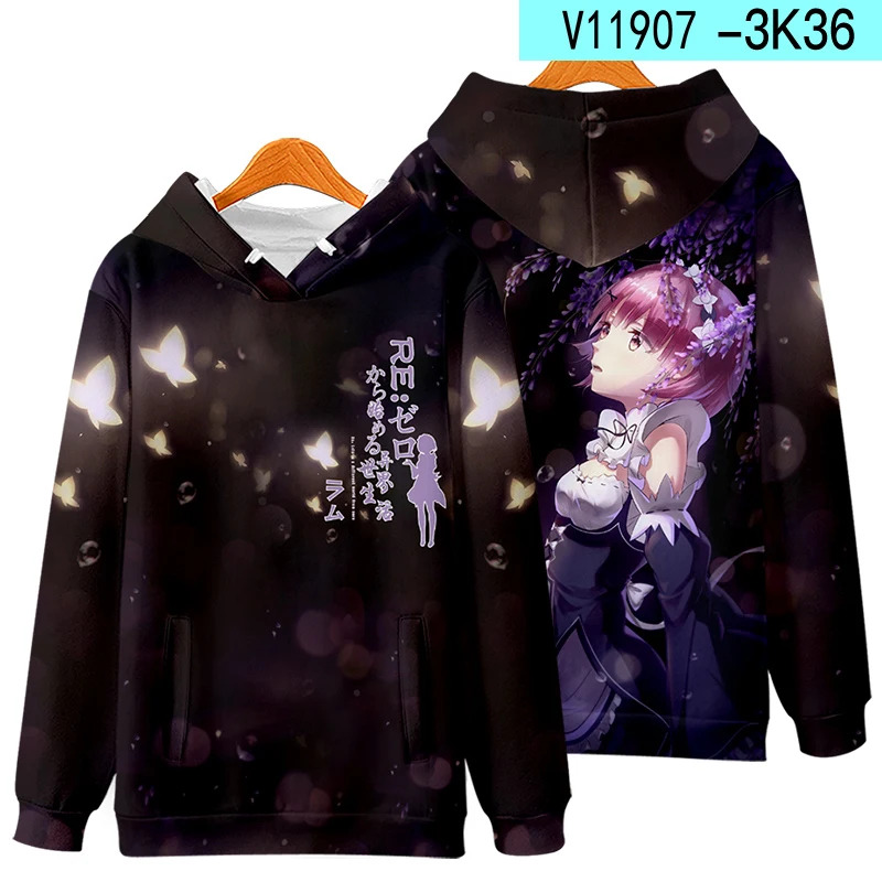 3D Re Zero Cosplay Hoodie Anim - Cosplay Anime Basic บทวิจารณ์และราคา