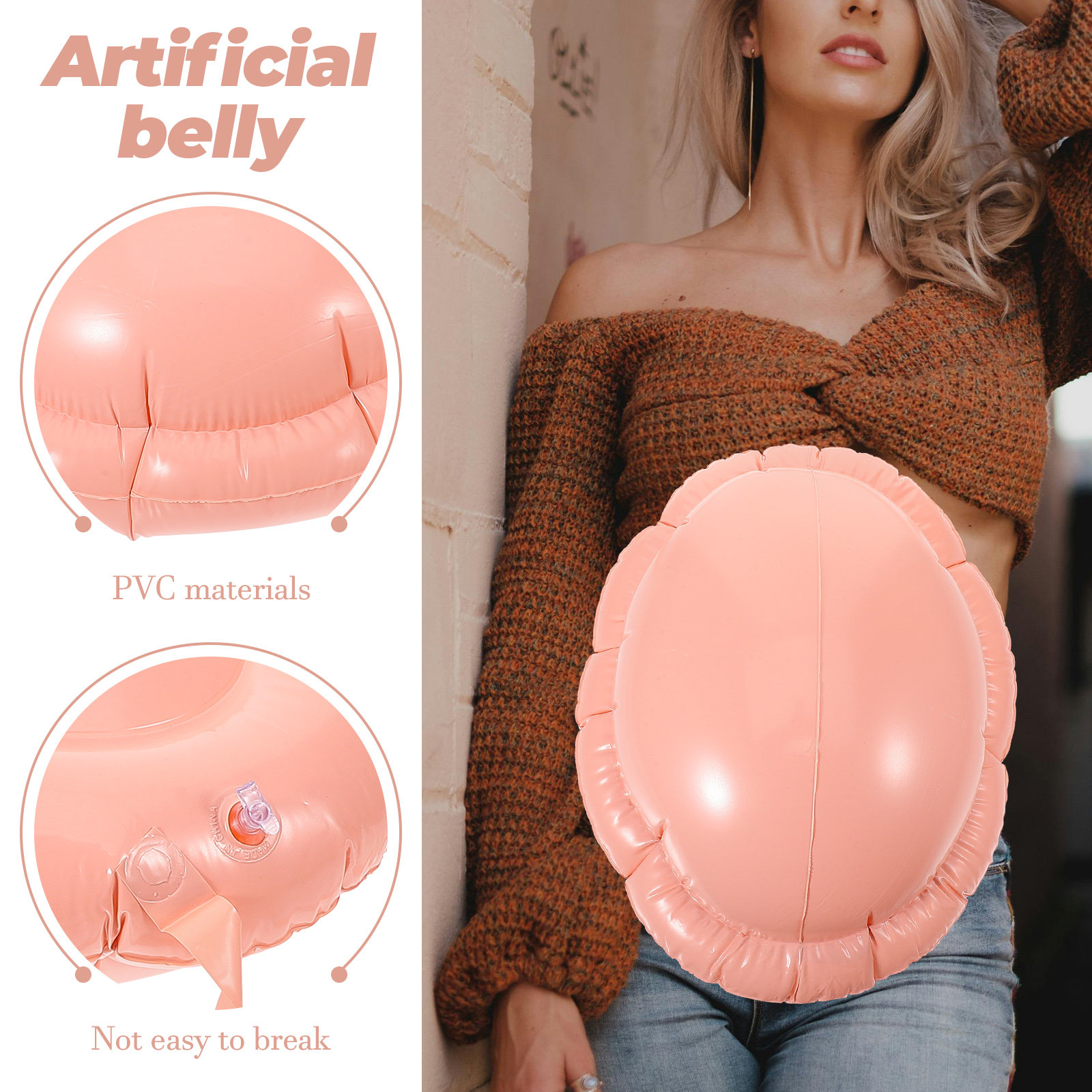 ท้องปลอมเป่าลม อุปกรณ์ประกอบฉา - Anime Cosplay Pregnant บทวิจารณ์และราคา